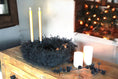 Bild in Galerie-Betrachter laden, Weihnachtskranz "Basis Asparagus" schwarz mit Glitzerstaub