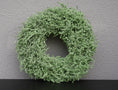 Bild in Galerie-Betrachter laden, Kranz in Pastell Hellgrün aus Asparagus Türkranz Wandkranz 35 oder 45 cm