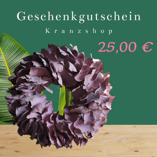 25 € Geschenkgutschein für handgefertigte Dekokränze – Freude stilvoll verschenken