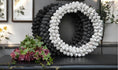 Bild in Galerie-Betrachter laden, Türkranz, Wandkranz, Kranz in schlicht Weiß, Grau oder Schwarz / Kranz 45 cm