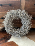 Bild in Galerie-Betrachter laden, Flachs Kranz 40 cm – Naturkranz weiß– Türkranz modern – Wandkranz Boho – Skandi Deko – minimalistischer Kranz aus Flachs