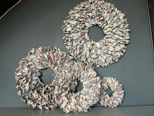 Türkranz Wandkranz Kranz Palmenblättern 25 cm, 40 cm, 55 cm und 65 cm Durchmesser, Natur