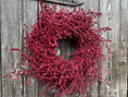 Bild in Galerie-Betrachter laden, Lavendel Kranz in Deep Red, für Tür und Wand ca. 35 cm Durchmesser