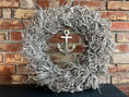 Bild in Galerie-Betrachter laden, Kranz Wandkranz aus Seegras 60 cm Durchmesser OPTIONAL mit 'Alu Guss Anker Kranzshop