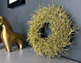 Bild in Galerie-Betrachter laden, Eleganter Wandkranz Türkranz Adventskranz Weihnachtskranz , Gold, Asparagus-Kranz 25 cm Durchmesser