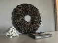 Bild in Galerie-Betrachter laden, Türkranz Wandkranz Kranz Palmenblättern 25 cm, 40 cm, 55 cm und 65 cm Durchmesser, schwarz