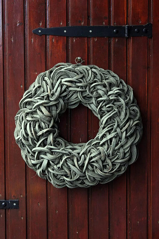 Eleganter Grün Kokoskranz - Wand- oder Türdekoration, 40-55 cm Durchmesser, einfach aufzuhängen