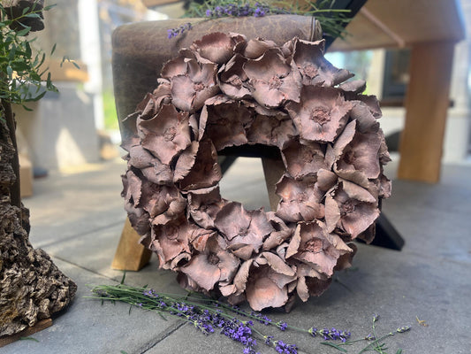 Wandkranz Türkranz mit Großen 10 cm Blüten 45 cm Durchmesser, Praktische Aufhängung