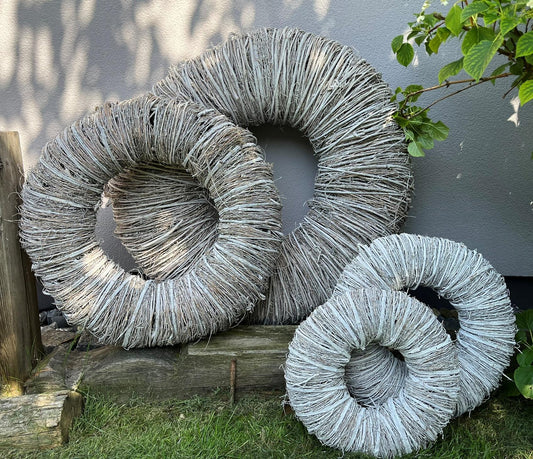 Naturkranz Weiß gekalkt in 35 cm, 45 cm, 60 cm und 85 cm Wetterfest stilvoll