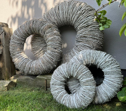 Naturkranz Weiß gekalkt in 35 cm, 45 cm, 60 cm und 85 cm Wetterfest stilvoll