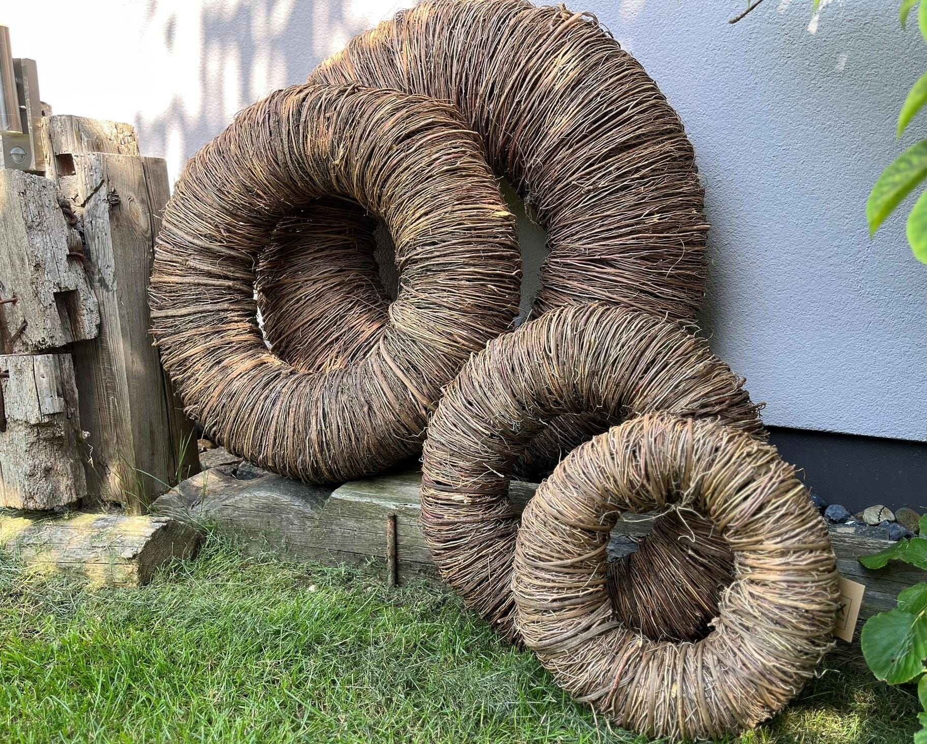 Naturkranz aus Rebe – in 35 cm, 45 cm, 60 cm und 85 cm∙ rustikale Deko für Haus & Garten