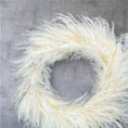 Bild in Galerie-Betrachter laden, Pampasgras Kranz 60 cm – Boho Türkranz auf Metallring – Fluffiger Trockenblumenkranz in Creme XXL – Wanddeko Natur – Handgemacht