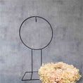 Bild in Galerie-Betrachter laden, Kranzhalter aus Metall – Schwarz – Rund & Höhenverstellbar – für Trockenblumenkränze – Deko-Ständer 26×47 cm / 18×42 cm