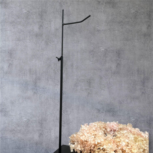 Kranzhalter aus Metall – Schwarz – Rund & Höhenverstellbar – für Trockenblumenkränze – Deko-Ständer 26×47 cm / 18×42 cm