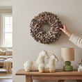 Bild in Galerie-Betrachter laden, Türkranz Wandkranz Kranz Palmenblättern 25 cm, 40 cm, 55 cm und 65 cm Durchmesser, natur