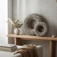 Bild in Galerie-Betrachter laden, Dekokranz Natur 40/50cm – zwei Größen wählbar – Boho Wandkranz & Tischdeko – Naturmaterial Grau – Skandi Deko