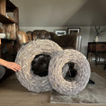Bild in Galerie-Betrachter laden, Dekokranz Natur 40/50cm – zwei Größen wählbar – Boho Wandkranz & Tischdeko – Naturmaterial Grau – Skandi Deko