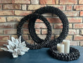 Bild in Galerie-Betrachter laden, Kranz schwarz matt, Türkranz Wandkranz 55, 45 und 30 cm Durchmesser