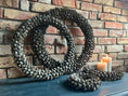 Bild in Galerie-Betrachter laden, Kranz Grau Türkranz Wandkranz 55, 45 und 30 cm Durchmesser