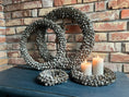 Bild in Galerie-Betrachter laden, Kranz Grau Türkranz Wandkranz 55, 45 und 30 cm Durchmesser