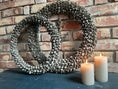 Bild in Galerie-Betrachter laden, Kranz Grau Türkranz Wandkranz 55, 45 und 30 cm Durchmesser