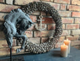 Bild in Galerie-Betrachter laden, Kranz Grau Türkranz Wandkranz 55, 45 und 30 cm Durchmesser