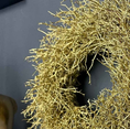 Bild in Galerie-Betrachter laden, Eleganter Wandkranz Türkranz Adventskranz Weihnachtskranz , Gold, Asparagus-Kranz 25 cm Durchmesser