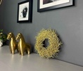 Bild in Galerie-Betrachter laden, Eleganter Wandkranz Türkranz Adventskranz Weihnachtskranz , Gold, Asparagus-Kranz 25 cm Durchmesser