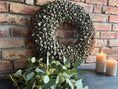 Bild in Galerie-Betrachter laden, Shabby-Grün Kranz / Türkranz / Wandkranz mit Coco-Früchten 55 cm Durchmesser