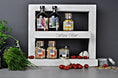 Bild in Galerie-Betrachter laden, Personalisiertes Gewürzregal Holz Regal Shabby Weiß - Ca. 10 Cm tief / Breite 40 - 80 cm , Küchenregal 3 Regalboden / Ablagen - NordsHunger