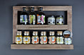 Bild in Galerie-Betrachter laden, Personalisiertes Gewürzregal Holz Regal braun - Ca. 10 Cm tief / Breite 40 - 80 cm , Küchenregal 3 Regalboden / Ablagen - NordsHunger