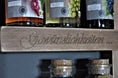 Bild in Galerie-Betrachter laden, Personalisiertes Gewürzregal Holz Vintage braun - Ca. 10 Cm tief / breit 40 - 80 cm, Küchenregal Hoch/Querformat 3 Regalboden - NordsHunger