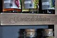 Bild in Galerie-Betrachter laden, Personalisiertes Gewürzregal Holz Vintage braun - Ca. 10 Cm tief / breit 40 - 80 cm, Küchenregal Hoch/Querformat 3 Regalboden