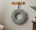 Bild in Galerie-Betrachter laden, Flachs Kranz 40 cm – Naturkranz weiß– Türkranz modern – Wandkranz Boho – Skandi Deko – minimalistischer Kranz aus Flachs
