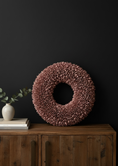 Bild in Galerie-Betrachter laden, Kranz Bakulifrucht Kranz 40 cm | Vintage Rosa | Türkranz mit flacher Rückseite
