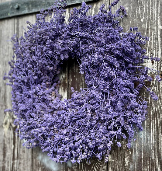 Lavendel Kranz in lila, für Tür und Wand ca. 45 cm Durchmesser