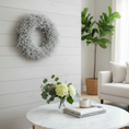 Bild in Galerie-Betrachter laden, Flachs Kranz 40 cm – Naturkranz weiß– Türkranz modern – Wandkranz Boho – Skandi Deko – minimalistischer Kranz aus Flachs
