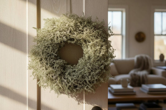 Eleganter Wandkranz / Türkranz, Grün Asparagus-Kranz 40 cm Durchmesser