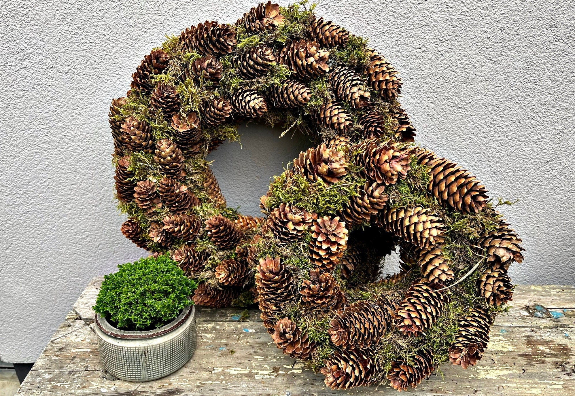 Dicker Kranz mit Tannenzapfen ca 30 und/oder 40 cm Durchmesser / Weihnachtskranz