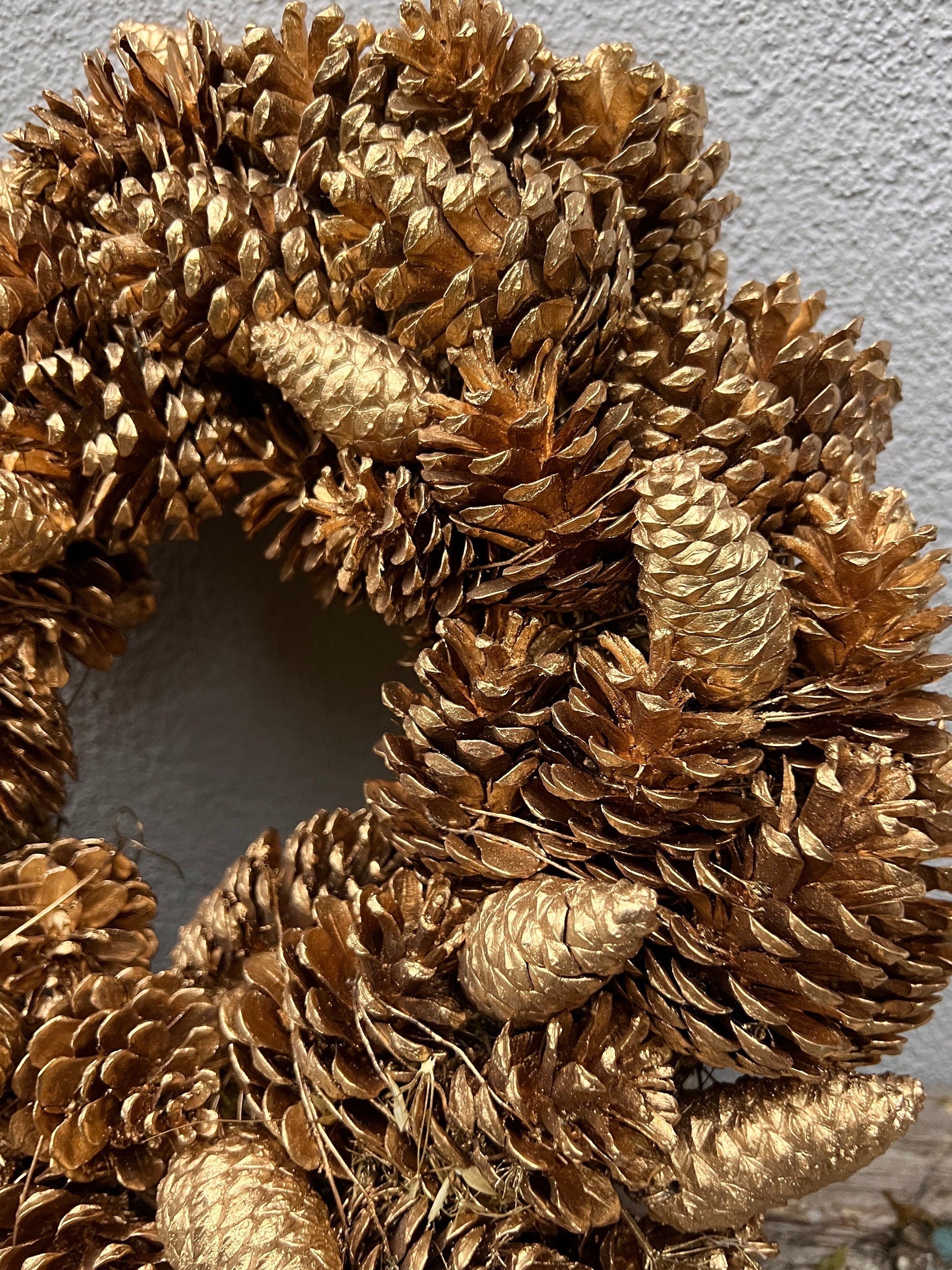 Kranz, Alt Gold, Zapfenkranz, Weihnachtskranz Adventskranz 28 und 35 cm Durchmesser