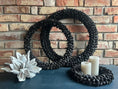 Bild in Galerie-Betrachter laden, Kranz schwarz matt, Türkranz Wandkranz 55, 45 und 30 cm Durchmesser

