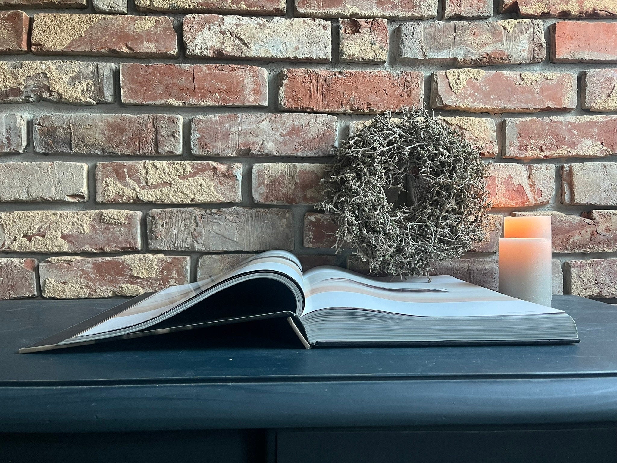 Vintage wild Bonsai-Kranz 28 cm Durchmesser Türkranz Wandkranz