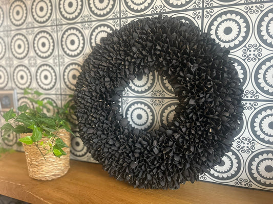 Kranz schwarz Türkranz Wandkranz 40 cm Durchmesser