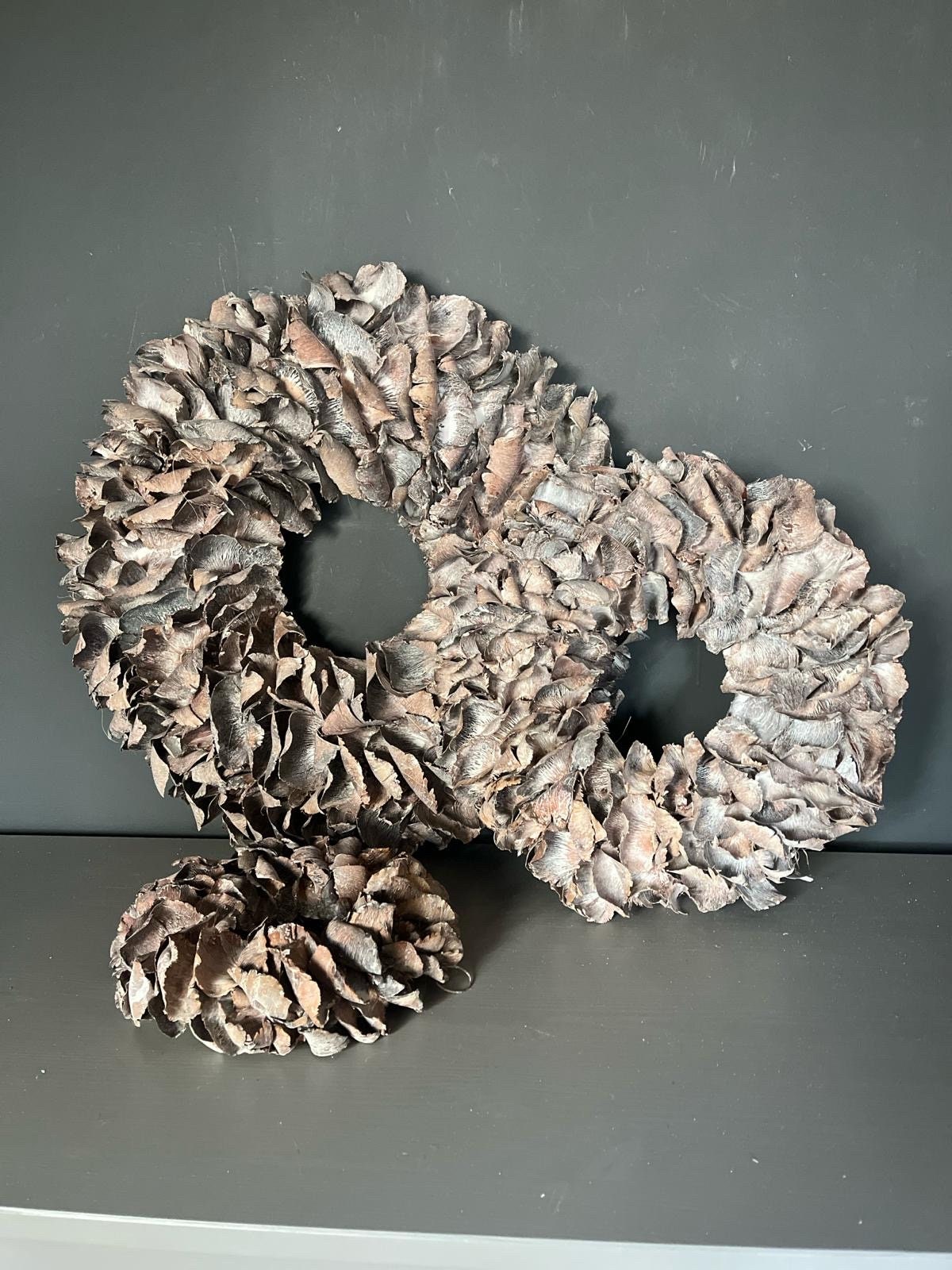 Türkranz Wandkranz Kranz Palmenblättern 25 cm, 40 cm, 55 cm und 65 cm Durchmesser, natur