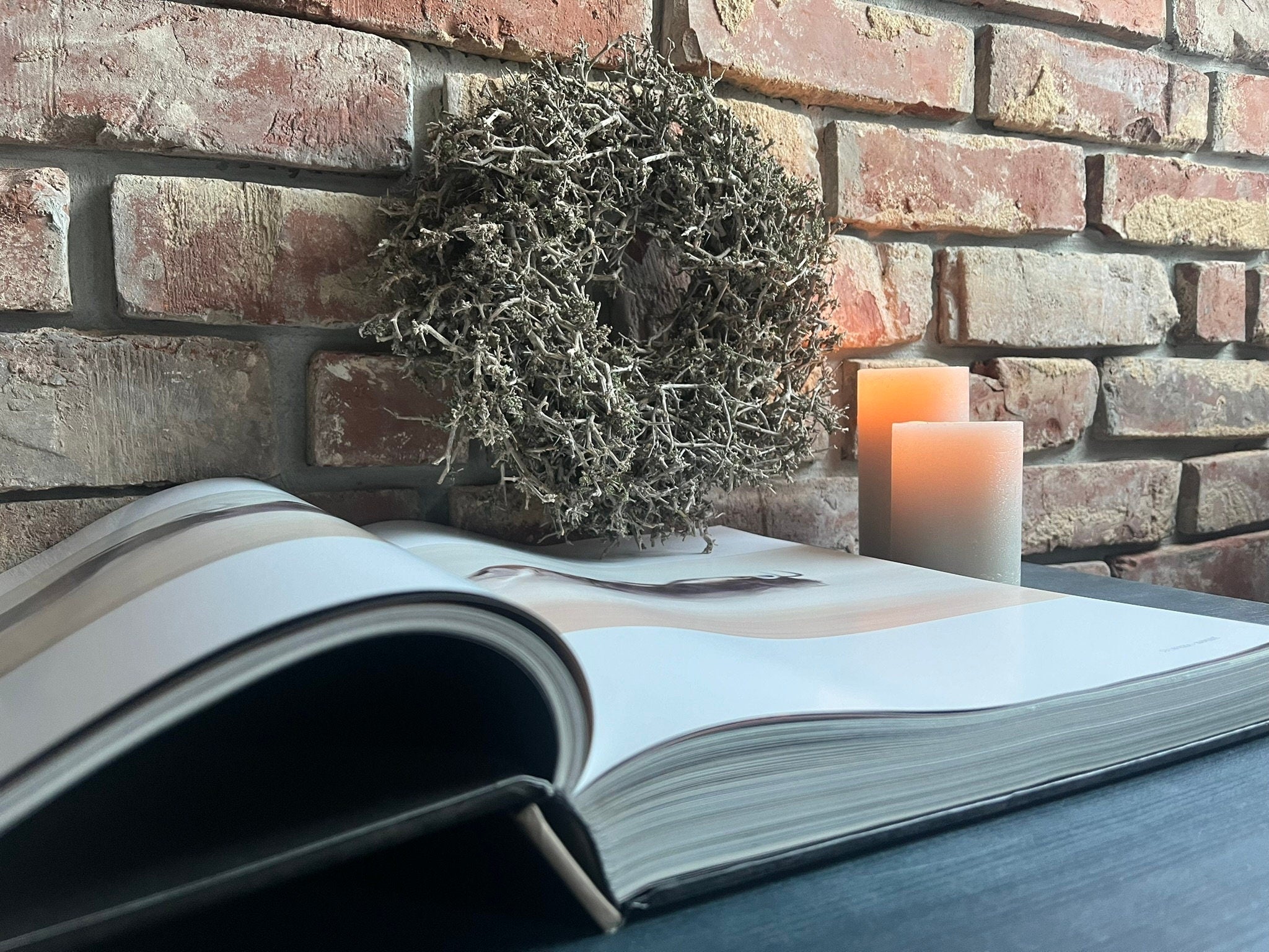 Vintage wild Bonsai-Kranz 28 cm Durchmesser Türkranz Wandkranz