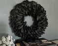 Bild in Galerie-Betrachter laden, Türkranz Wandkranz Kranz Palmenblättern 25 cm, 40 cm, 55 cm und 65 cm Durchmesser, schwarz
