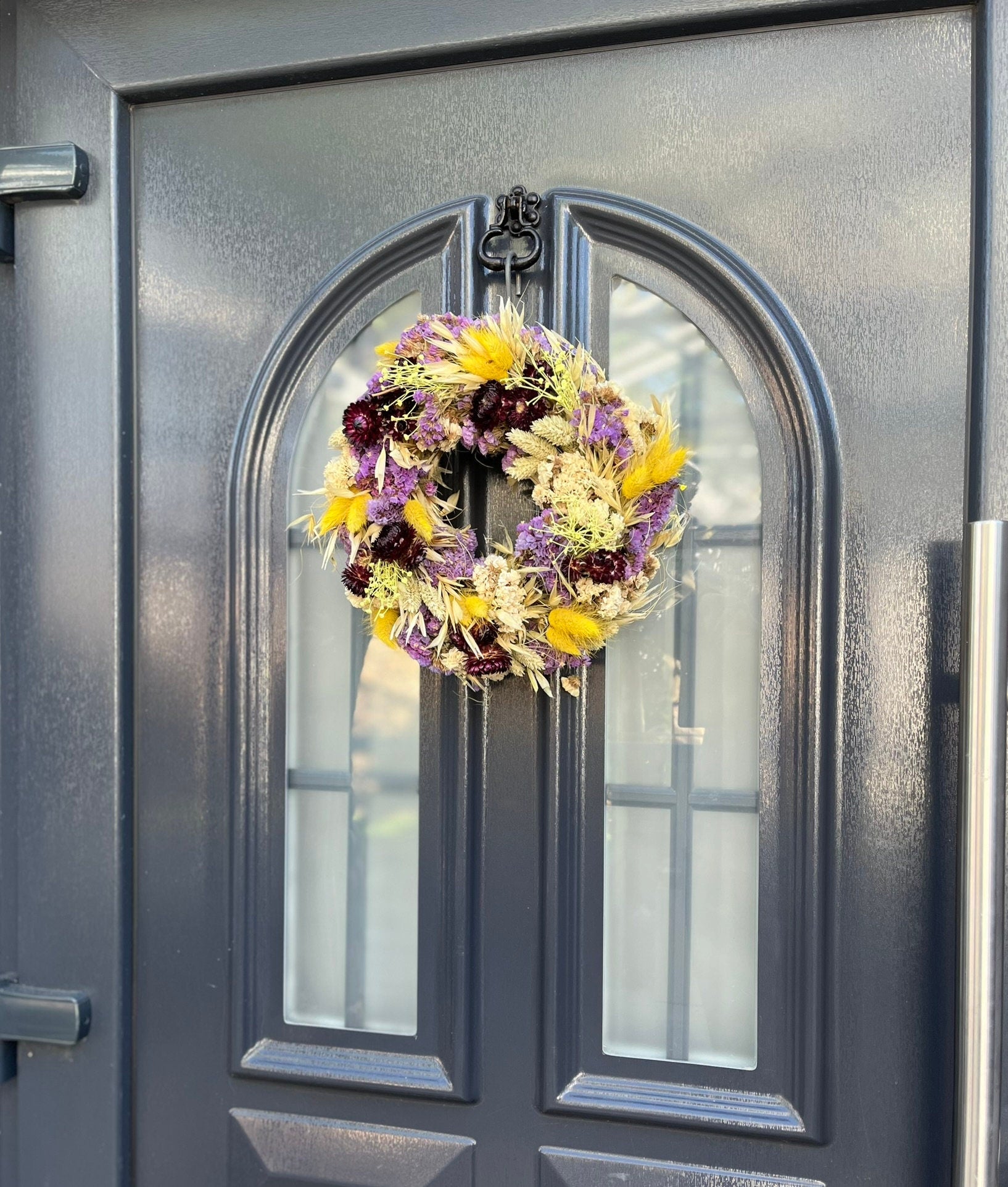 Türkranz | Trockenblumenkranz | Blütenkranz | Fensterdeko | Fensterdekoration | Kranz | Trockenblumen | Wanddeko | boho | Deko