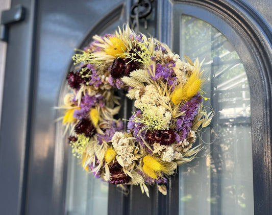 Türkranz | Trockenblumenkranz | Blütenkranz | Fensterdeko | Fensterdekoration | Kranz | Trockenblumen | Wanddeko | boho | Deko