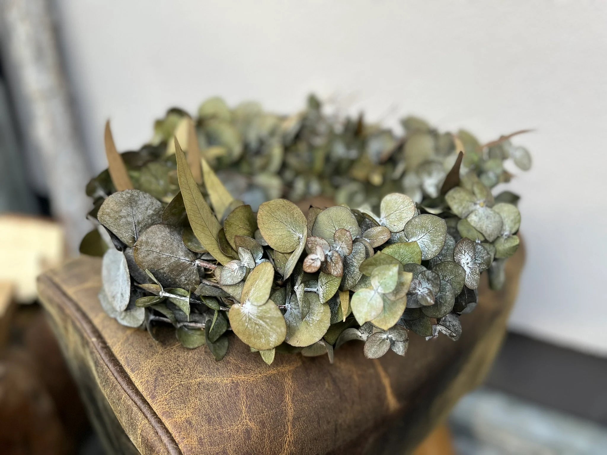 Eukalyptuskranz 30–35 cm | Handgemachter Türkranz aus Naturmaterial | Modern & zeitlos