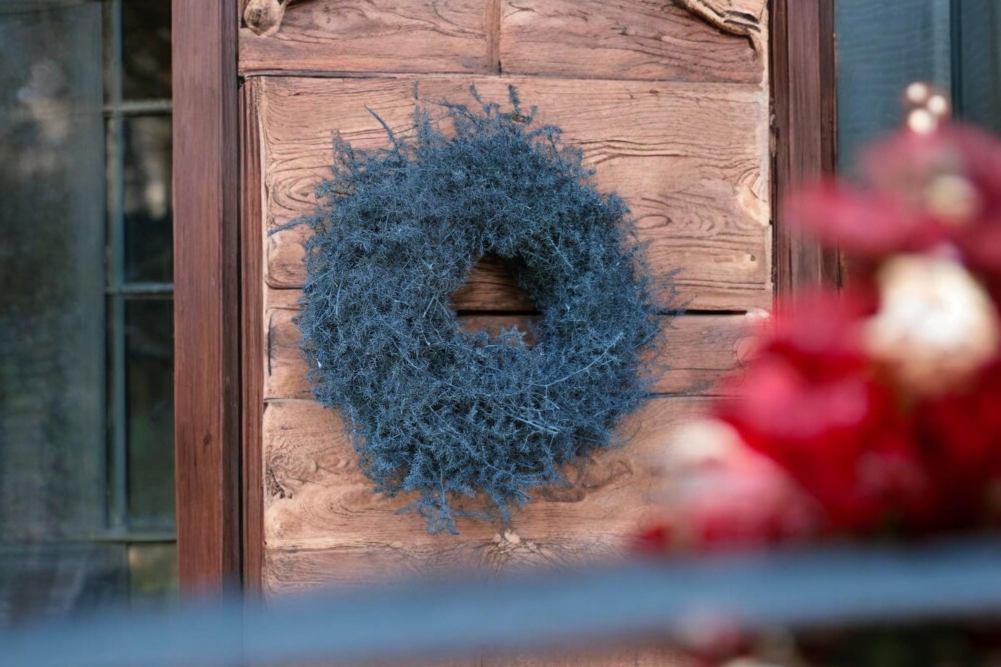 Wandkranz / Türkranz, Grau Asparagus-Kranz 28 cm, 35 cm, 45 cm und 60 cm Durchmesser